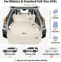SUV Cargo Liner for Dogs - Trunk Cover for SUV with Bumper Flap Protector – Essentials for Dogs - Beige / Standard: 55" x 91" - image 2