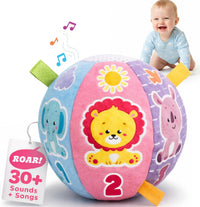 Move2Play, Interactive Baby Ball with 30+ Sounds & Songs - Baby Ball Pastel