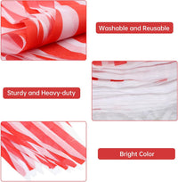 RUBFAC 170ft 120pcs Red White Striped Pennant Banner – Fun for Kids & Family - red and white / 170 Feet - image 4