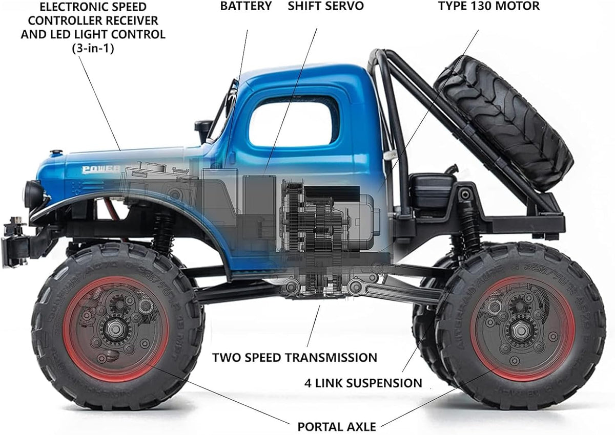 FMS FCX24S Power Wagon 1/24 scale RC crawler with portal axles - view 5