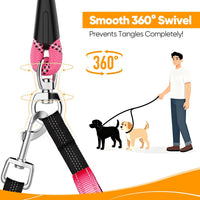 XiaZ Double Dog Leash for Two Dogs Perfect for Small Medium Dogs - Pink / Medium/Large - image 4