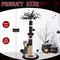 40'' Tall Sisal Cat Scratching Post - black-45inch - image 2