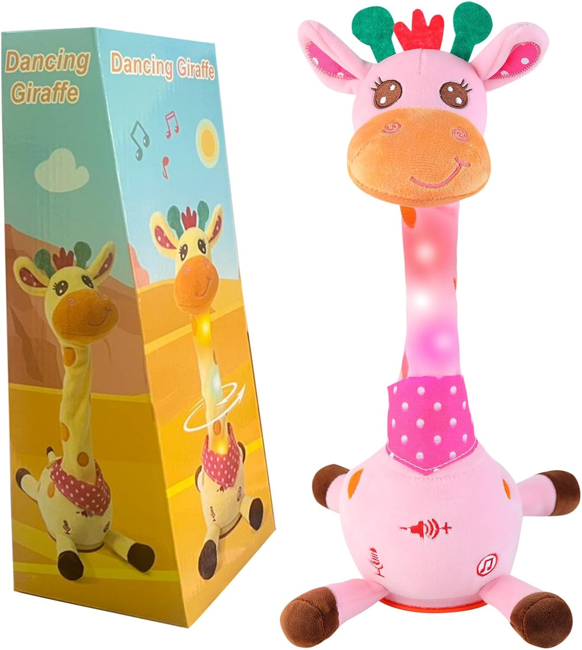 Emoin Adjustable Volume Control Dancing Cactus Toy Talking Cactus Toy - Sing giraffe toy