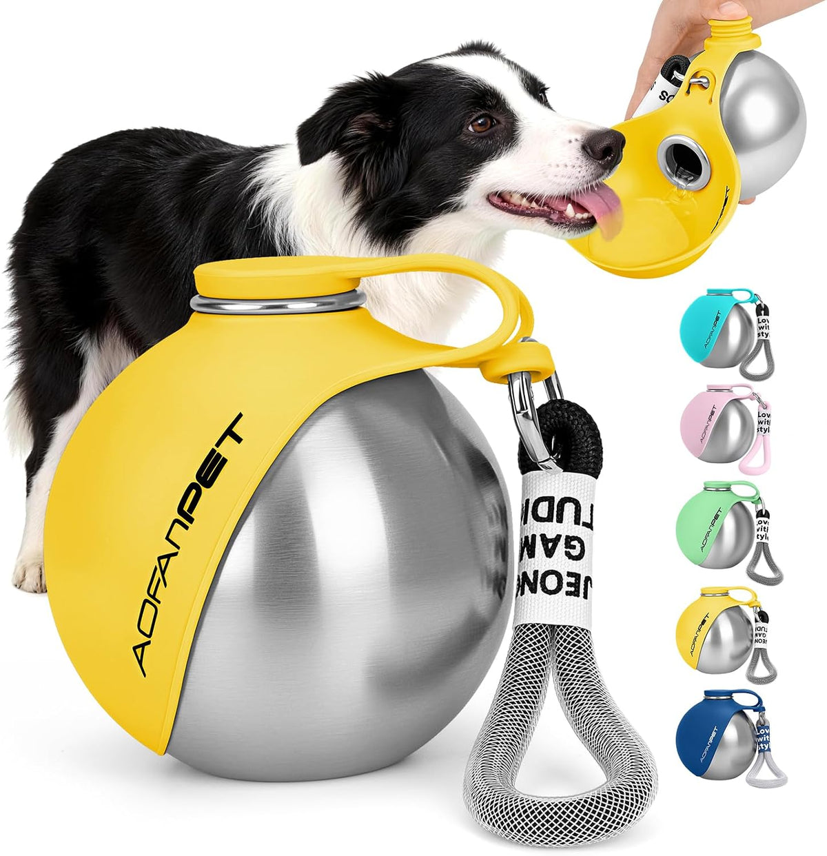 Portable Dog Water Bottle - Yellow