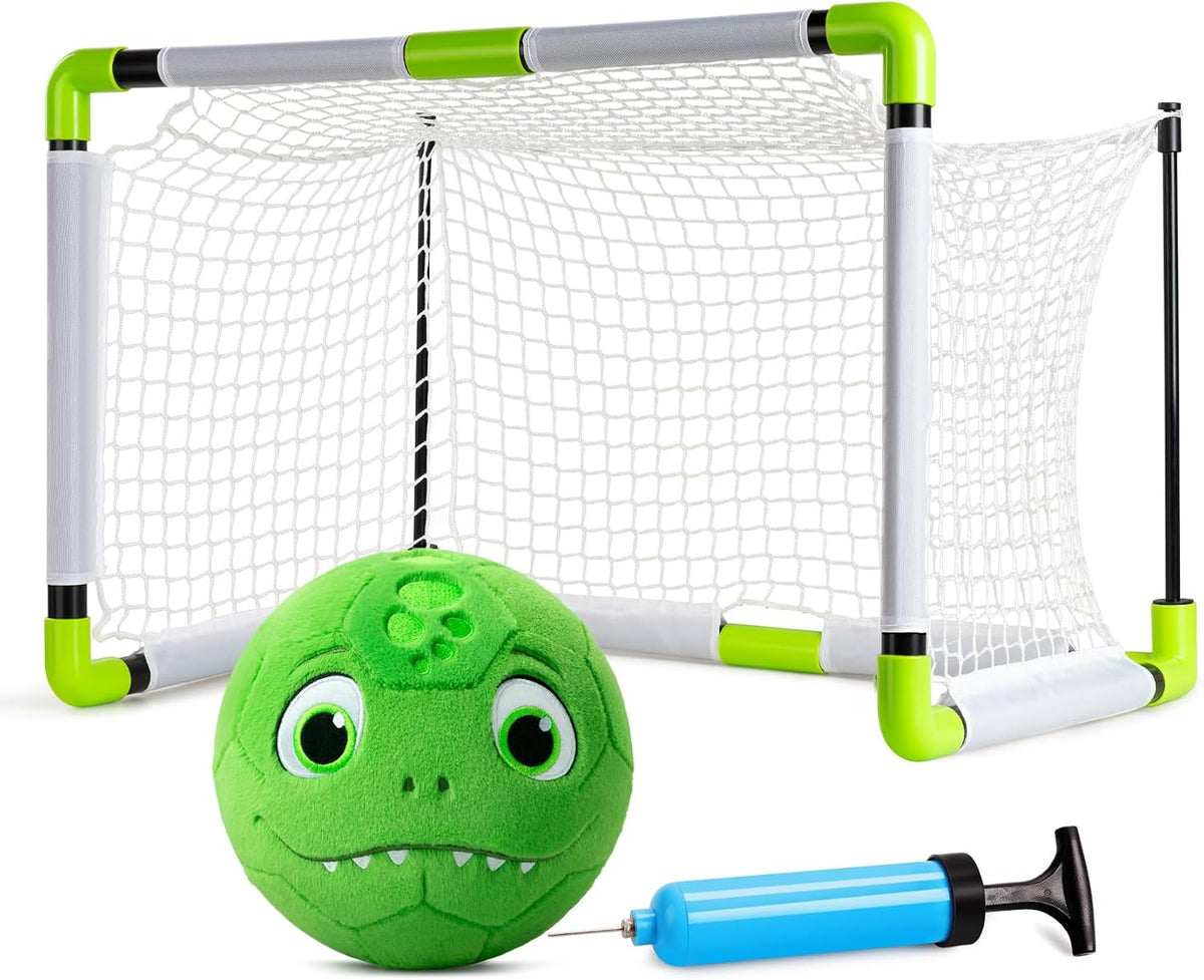VangeBow Silent Indoor Soccer Ball for Toddlers - Dinosaur Ball & Goal