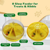Treat Dispensing Dog Toys, Treat Ball for Large, Medium, Small Dogs, Dog Puzzle and Slow Feeder Dog Treat Ball, Mentally Boredom Stimulating Toys for Dogs, Dog IQ&Enrichment Toys for Smart Dogs