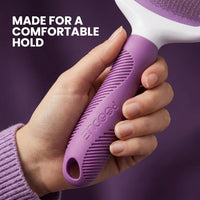 Poodle Pet Slicker Brush, For Dogs, Cats, and Rabbits - Purple / Large Size - image 2