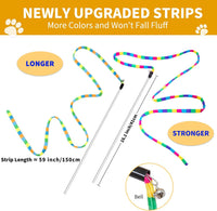 FYNIGO Interactive Cat Wand Toys for Indoor Cats - 2 Rainbow Wand - image 2