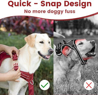 No Pull Dog Harness, Reflective Puppy Vest for Small Medium Large Sized Dog(Burgundy Red,M)