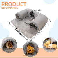 Guinea Pig Hideout Tunnel with Warm Bed for Small Pet 3 Cave Small - White - image 3