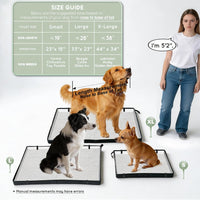HQ4US 4LEGS Large Portable Dog Pee Pads Foldable Liner Base 33''x23'' - L 33'' x 23'' for Dog＜ 28" Length - image 3