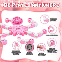 12PCS Transformable Fidget Spinners for Kids Adults - Pink - image 2