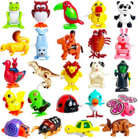 Baaxxango 24 assorted wind up animal toys including frog, panda and snail