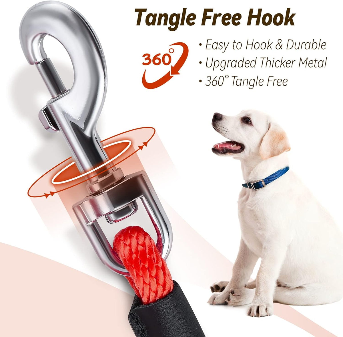 Check Cord Dog Leash Long Lead Obedience Recall Training Tracking - Red / 3/8 inch * 15foot - image 3