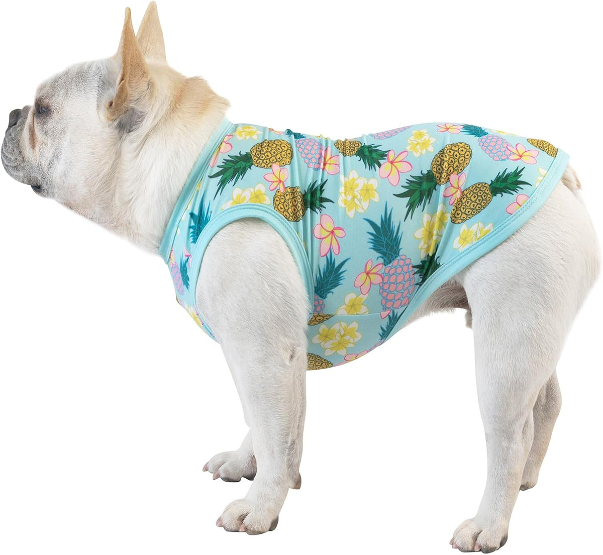 CuteBone Dog Shirts 2-Pack Soft Pet Clothes Breathable Summer Vest - Large / Flowers&pineapple - image 3