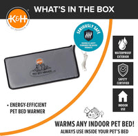 K&H Pet Bed Warmer, Safety Listed, Cat Heating Pad - Gray / Large - image 3