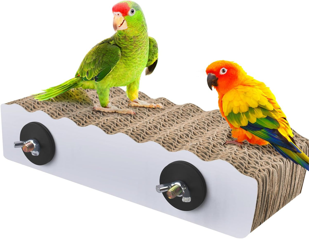KATUMO Bird Perch Conure Cage Stand Parakeet Shredder Foraging Toys - Wave