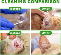 twoworld Pet Ear Swabs,2-in-1 Pet Ear Cleaning Liquid Swabs,Cat & Small Dog Ear Cleaner Swabs,Ear Cleaner Solution for Dogs and Cat for Daily Ear Cleaning Removes Wax, Dirt, & Odor (300)