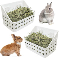 Hay Feeder for Rabbit, Bunny Hay Holder Guinea Pig Hay Feeder Plastic Hay Rack for Rabbits Small - 7.5 X 4.7 X 5.5 inches, 2 Pieces