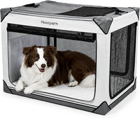 Collapsible Dog Crate for Large Dogs 36 Inch - Light Grey / 36.0"L x 25.0"W x 25.0"H