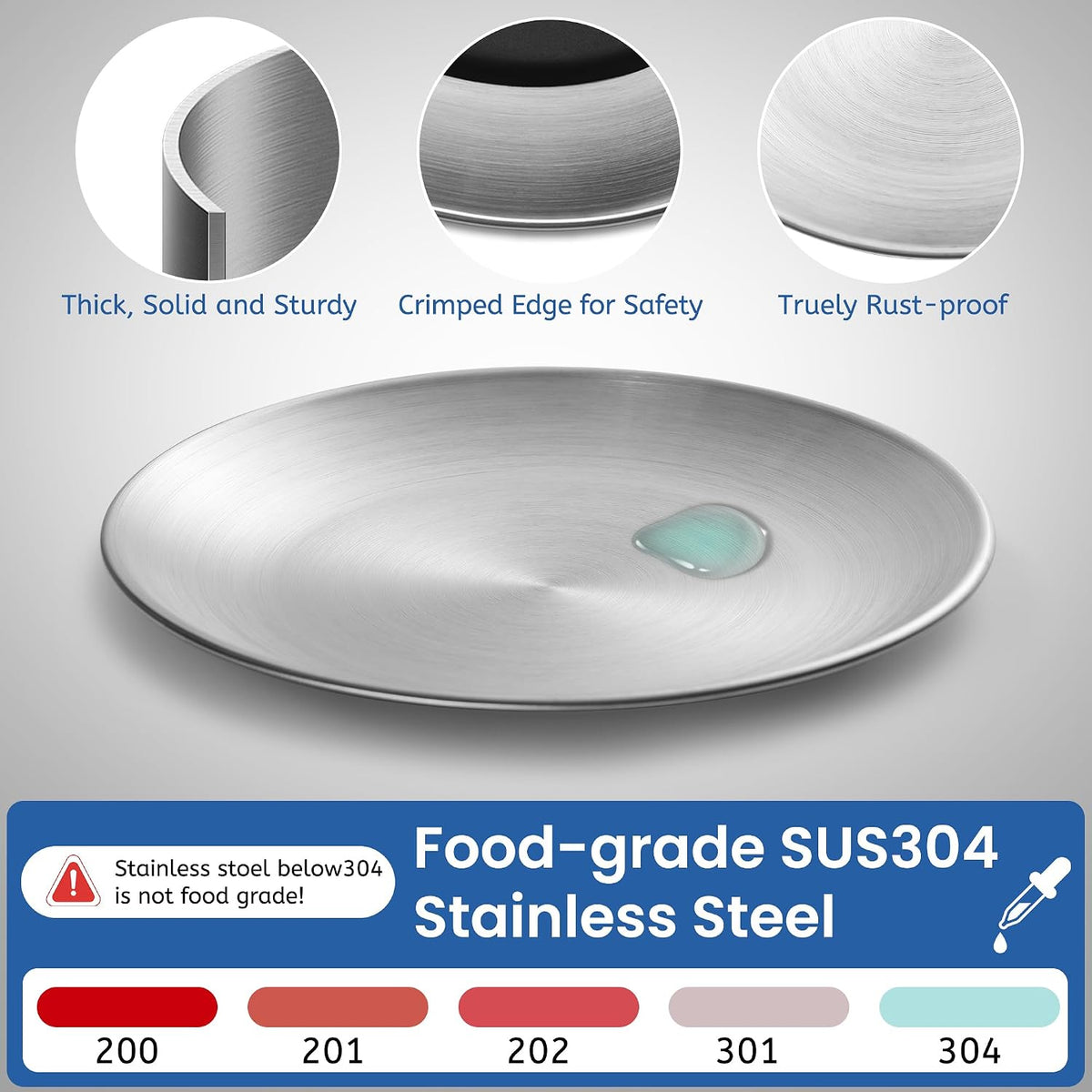 Stainless Steel Cat Bowls, Nonslip Cat Food Dishes or Plates – Essentials for Cats - Silver-6 Pack - image 3