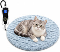 Large Dog Heating Pad 34×21in Obtained MET&UL Dual Certification-Gray – Essentials for Dogs - Grayish blue / Round-16 in