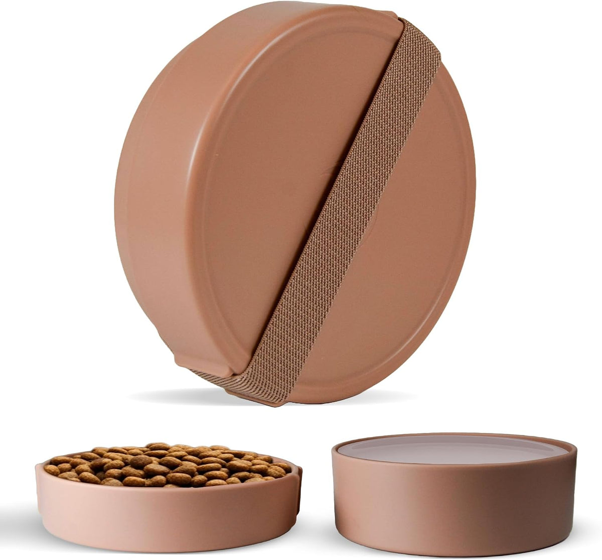 Barkin’ Trails Travel Dog Bowls, Portable Outdoor Water - Mocha
