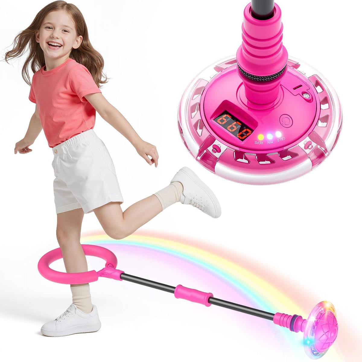 HopeRock Skip Ball Toy for Girls Ages 6-10 - Pink