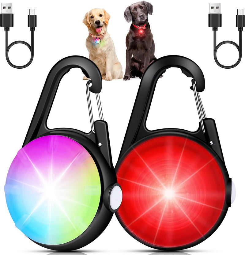 Dog Collar Light for Night Walking Clip On - Matte Black