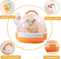 Hamster Carrier Cage Portable Cages Small Animals Carry Travel Case - 【Orange】 - image 4