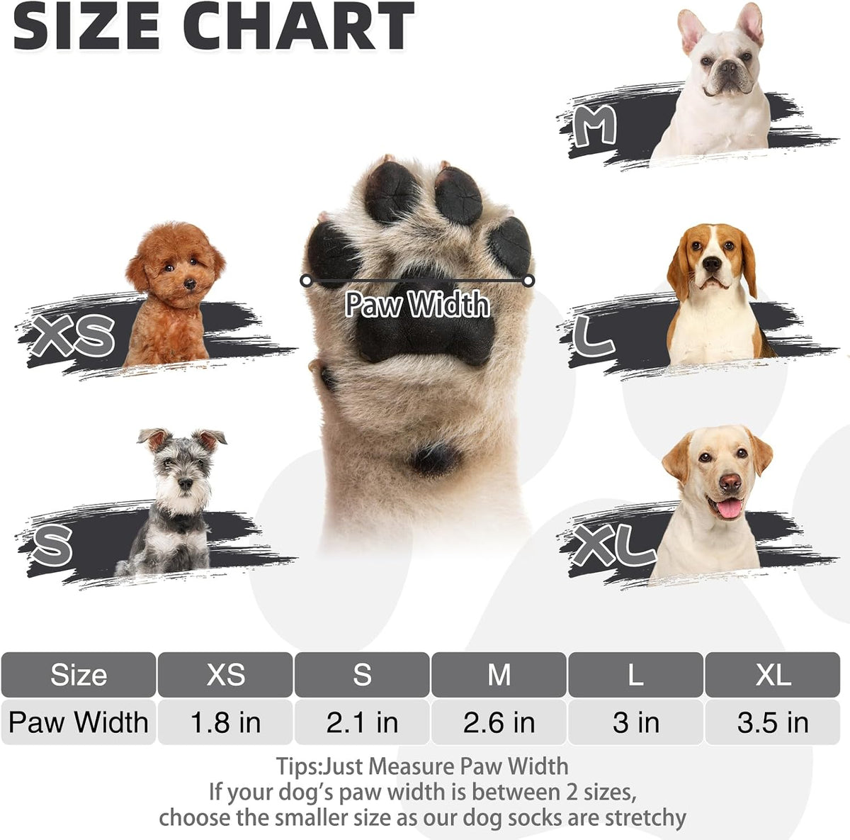 Dog Socks Shoes for Hot Pavement - Black / Medium(4 Pack) - image 2