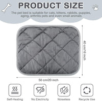 4 Pack Self Heating Cat Pad Self Warming Dog Mat - 16 x 20 Inch / Gray - image 2
