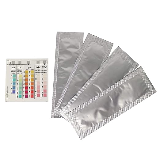 API 5-IN-1 TEST STRIPS Freshwater and Saltwater Aquarium Test Strips 4-Count Box