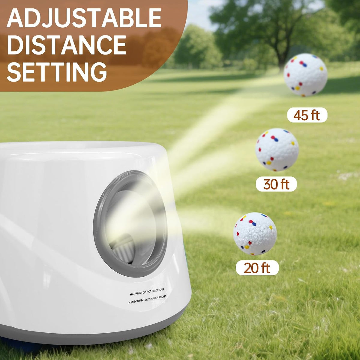 Automatic Dog Ball Launcher, 6 ETPU Balls - Grey-Standard - image 4