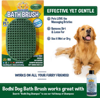 Bodhi Dog Shampoo Brush - Pet Grooming & Bath Supplies for Dogs and Cats - Bath Brush for Long - 1 Pack / Dark Green - image 4