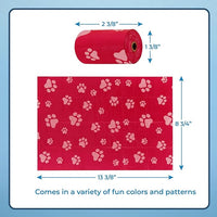 Best Pet Supplies Dog Poop Bags (240 Bags) for Waste Refuse Cleanup, Doggy Roll Replacements for Outdoor Puppy Walking and Travel, Leak Proof and Tear Resistant, Thick Plastic - Red