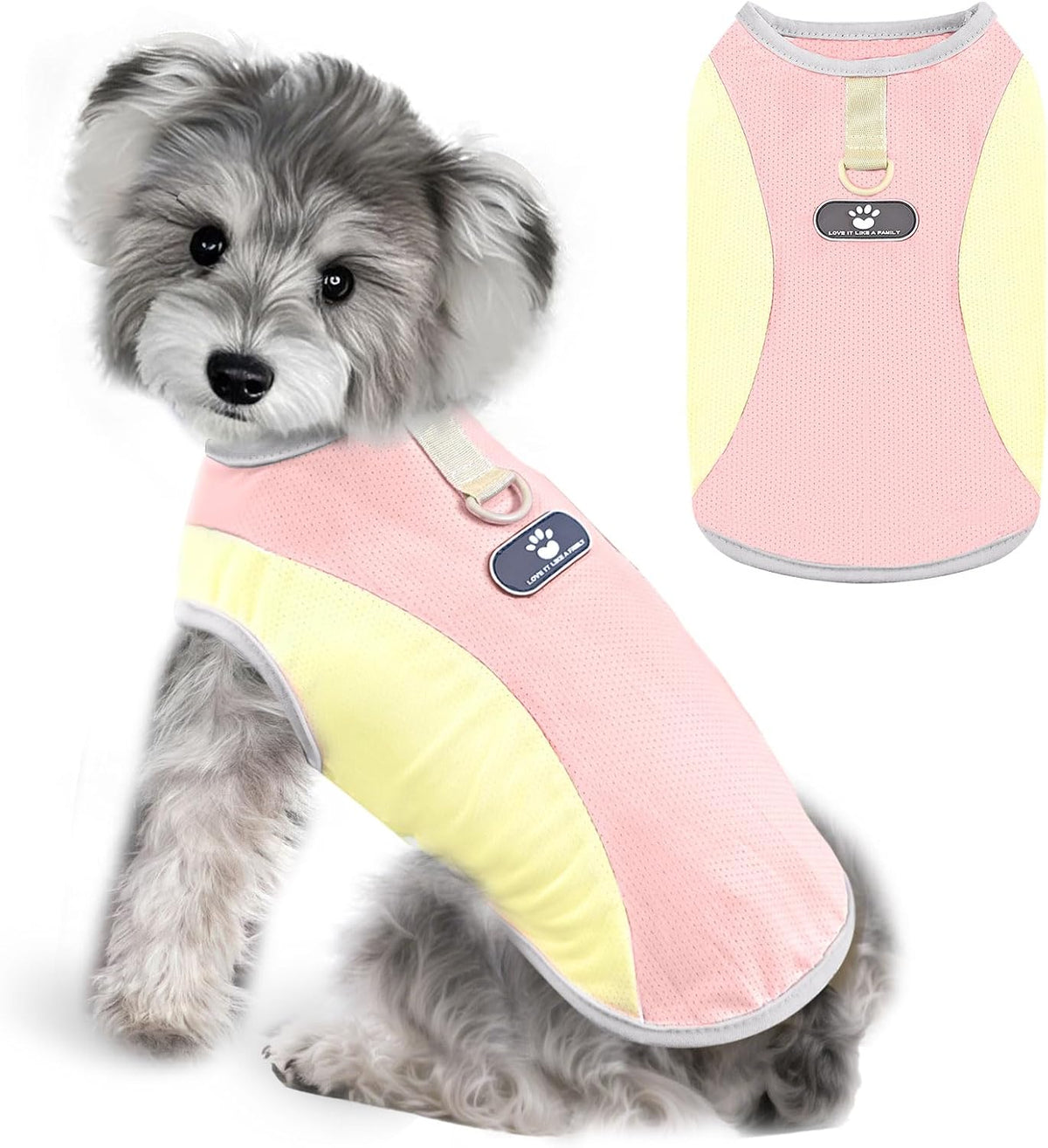 3 Pack Dog Cooling Vest with D-Ring Dog Tshirt Sun Protection Small - 1Pack Pink / Medium