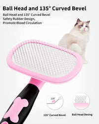 Pet Steam Brush for Dogs & Cats - Large / Pink - image 2