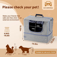 Cat Enclosed Travel Litter Box Kit with Lid Odorless Dustless - Large / L-Grey - image 2