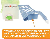 Neater Pet Brands Neater Scooper Standard Cat Litter Scoop, 195 Refill Bags – Mess-Free Cat Litter Scooper with Bag, Spill-Proof Kitty Box Sifter, Bin Doubles as Scoop Holder, For Single-Cat Household