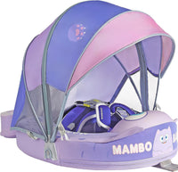 Mambobaby Float with Canopy Size Improved Non Inflatable Infant Baby - Monster Purple
