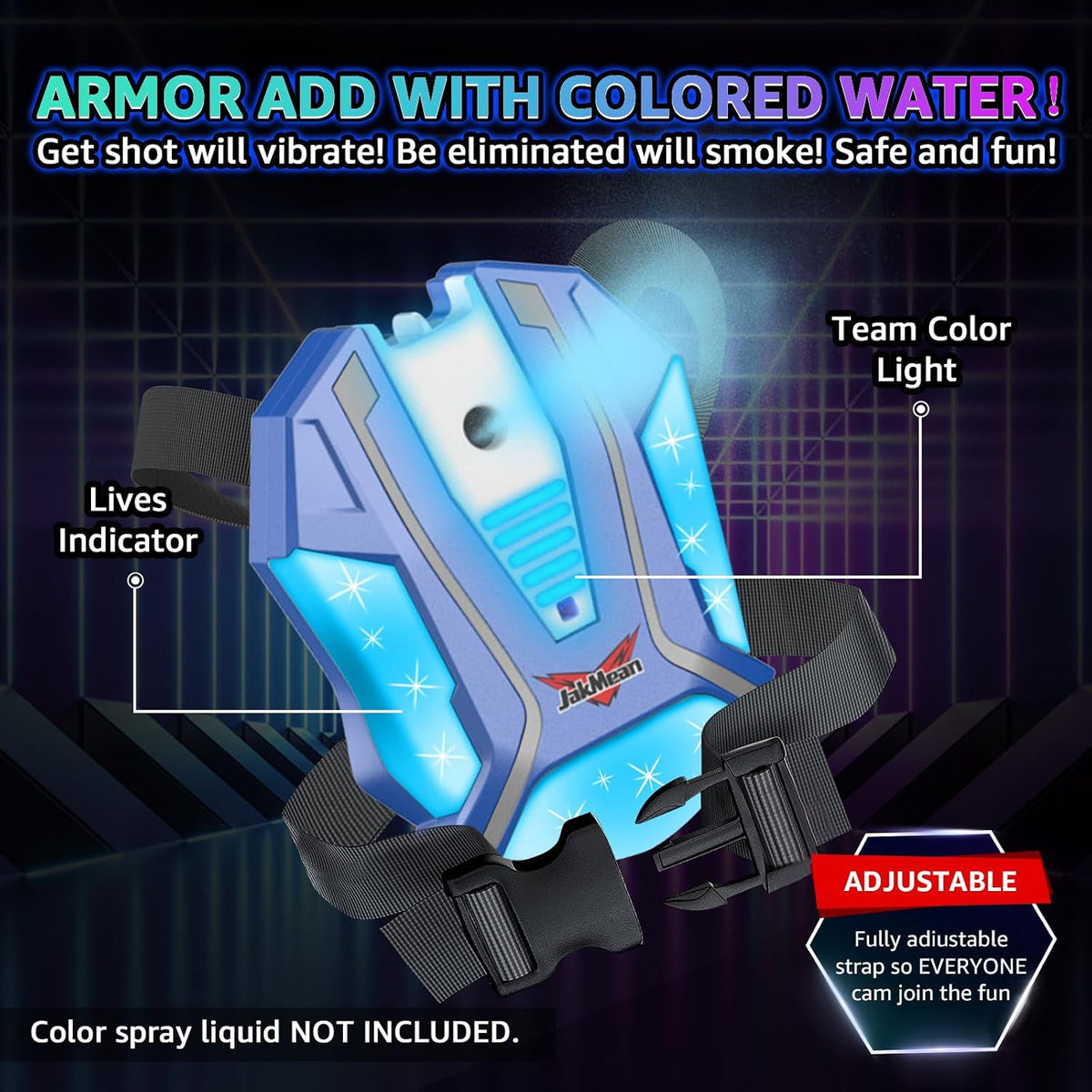 Rechargeable Laser Tag Set with Vests - 4 Gray / 4 - image 3