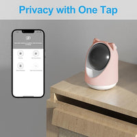 Indoor Camera, Cameras for Home Security,Home Cameras Indoor for Baby&Pet Monitoring,Night Vision,Smart Motion Tracking, Pan360° & Tilt 180°, 3MP Wi-Fi Two-Way Audio （Pink