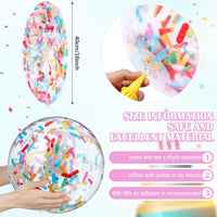 Civaner 10 Pcs Inflatable Glitter Beach Balls 16 Inch - Colorful / Confetti - image 2
