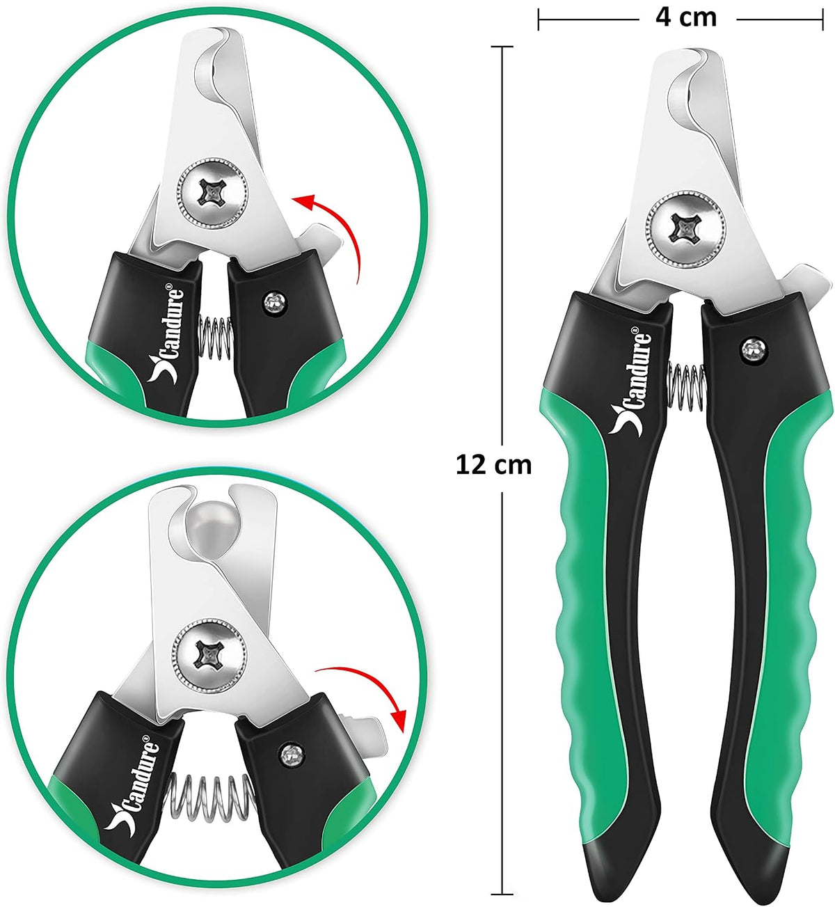 Candure Pet Nail Clippers - Green / Medium to Small pets