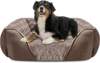 Rectangle Washable Orthopedic Dog Bed for Small - XL(35"x 25"x 9") / Dark Brown