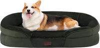 Orthopedic Waterproof Medium Dog Bed Sofa, Gel Memory Foam, 36" – Essentials for Dogs - Green / Medium(36 x 25.5 x 6 inch)