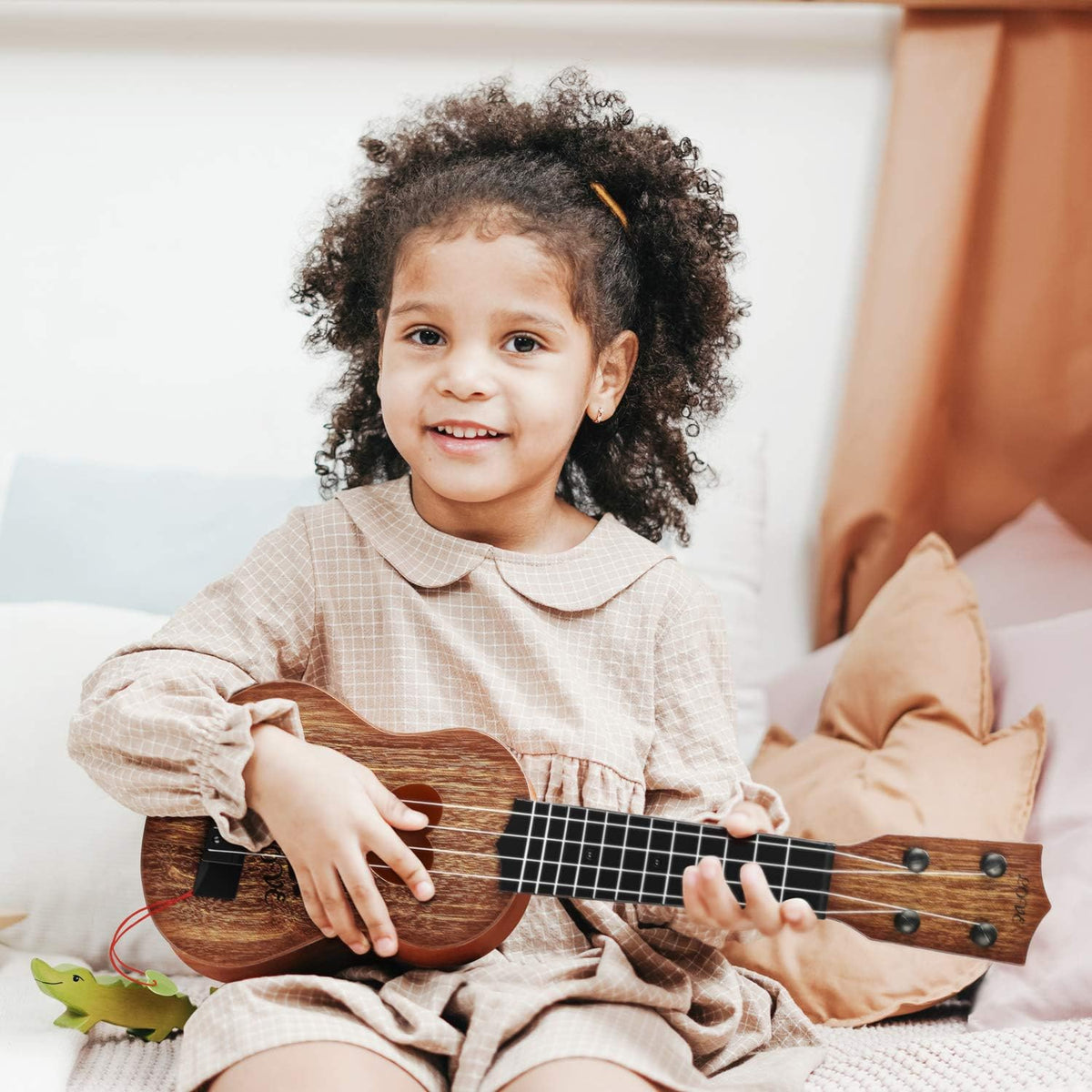 YEZI Toy Classical Ukulele Guitar Musical Instrument for Boys Girls – Fun for Kids & Family - Chestnut - image 2