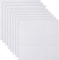 LVHERO 8 Pack Classic Baseplates Building Plates for Building Bricks - White / 16