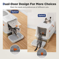 FURTIME Stainless Steel Litter Box with Lid - X-large / Silver - image 3